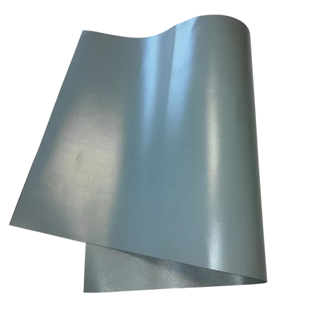 Aircraft Tarpaulin PVC | FAR 25.853 | Grey/Blue/Black